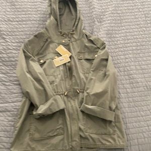 NWT Safari Green 3/4 Sleeve Michael Kors Cargo Jacket Size L